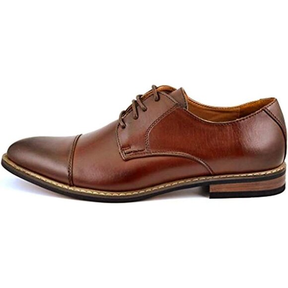 Bruno Marc Italy Men's 6-Dark/Brown Classic Modern Oxford Lace-Up Dress Shoes - Picture 5 of 11